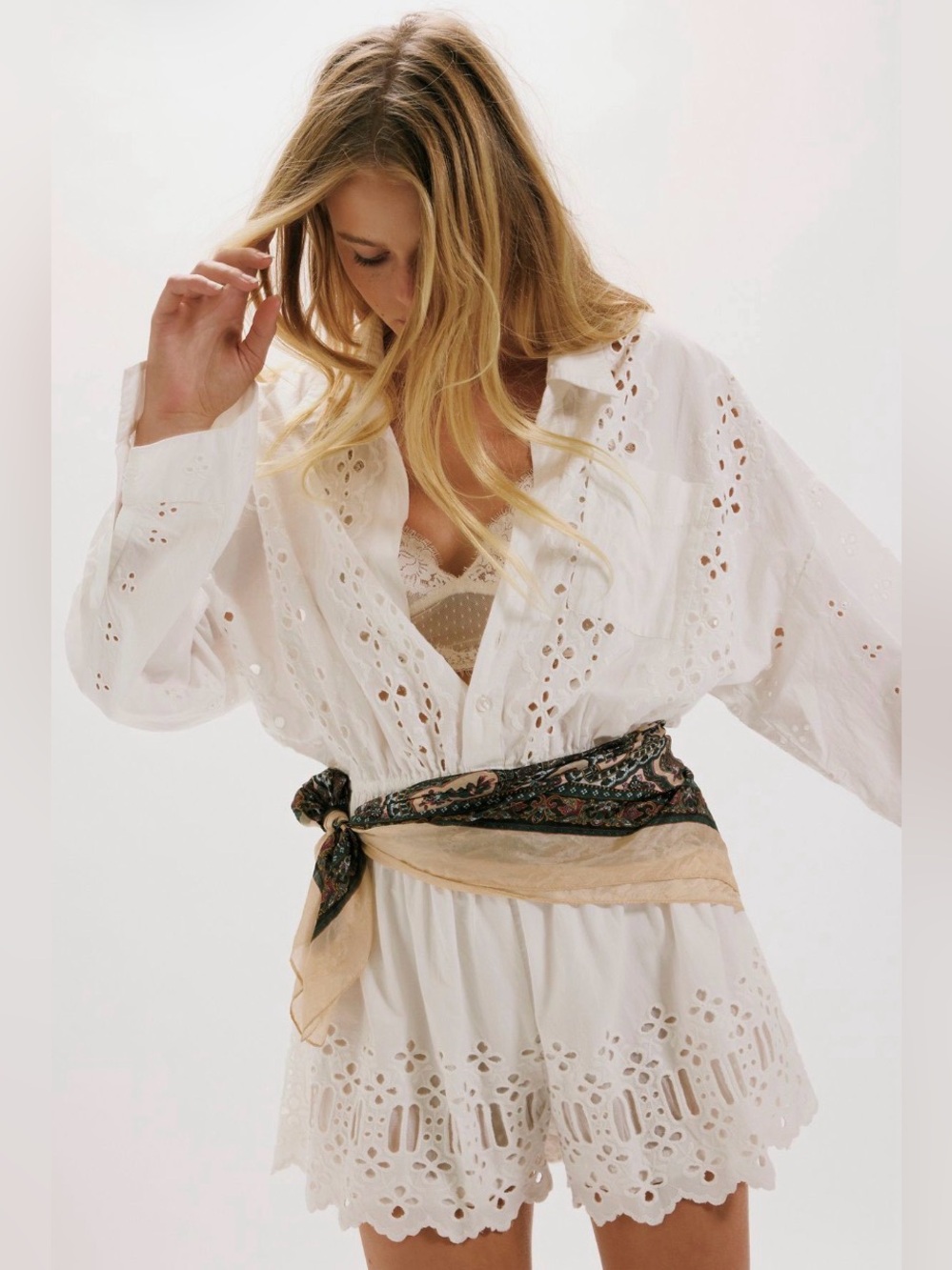 Free people elana romper ivory